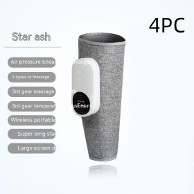 Automatic Heating Kneading Leg Massage Machine (Option: Single Leg Gray 4PC-English Manual)